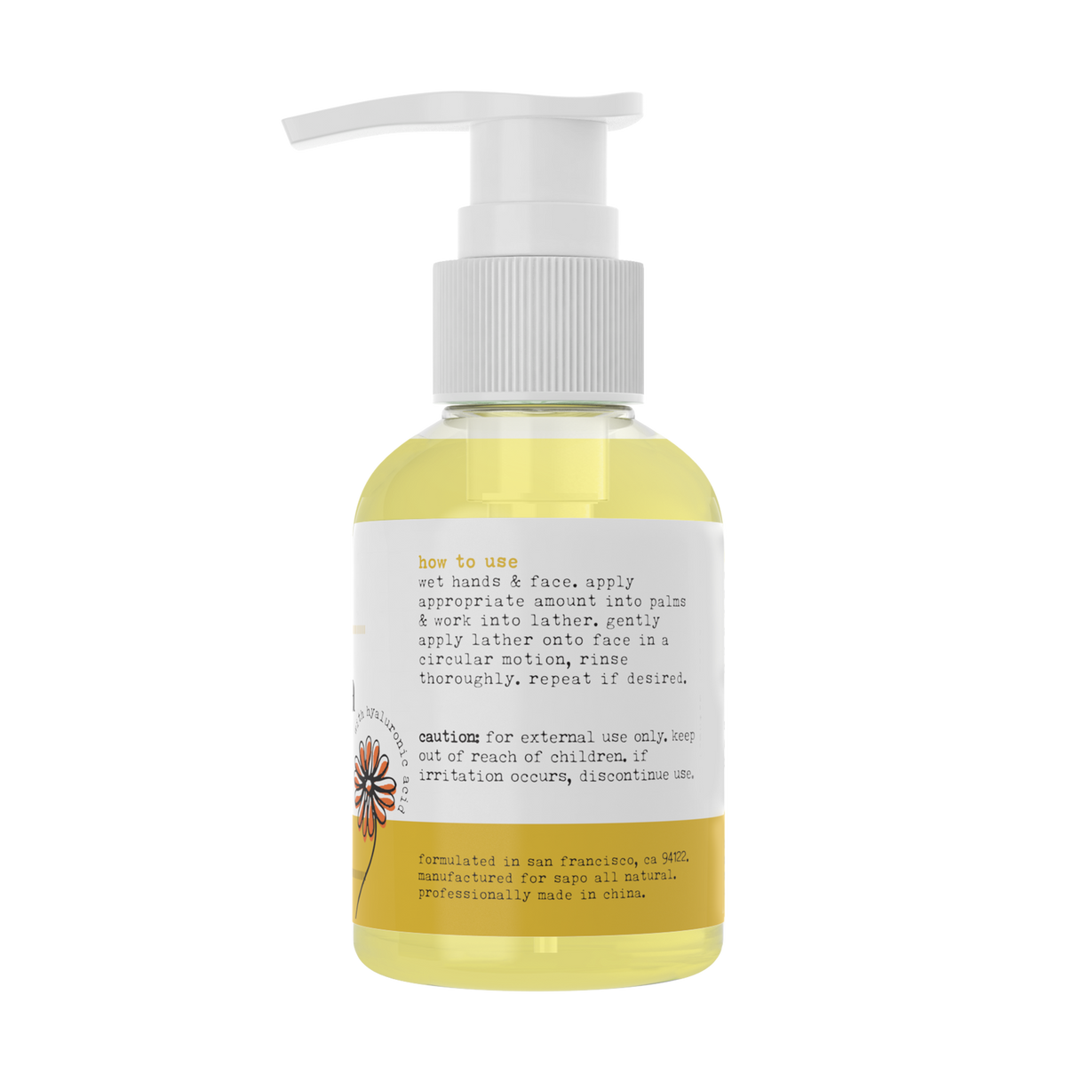Calendula & Hyaluronic Face Cleanser by Sapo (4 fl oz)