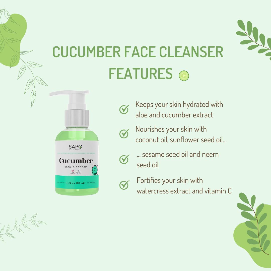 Cucumber & Aloe Face Cleanser by Sapo (4 fl oz)